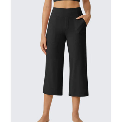 Dames Casual Wijde Pijp Cropped Broek