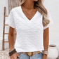 Dames Elegante Korte Mouw V-Hals Top
