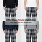 Heren Retro Geruite Losse Cargo Broek