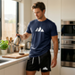Heren Korte Mouw T-Shirt & Trekkoord Shorts Set