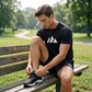 Heren Korte Mouw T-Shirt & Trekkoord Shorts Set