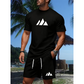 Heren Korte Mouw T-Shirt & Trekkoord Shorts Set