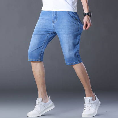 Heren Zomer Lichtgewicht Denim Shorts