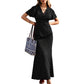 Women's V-Neck Polka Dot Maxi Dress