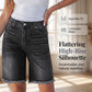 Dames Casual Hoge Taille Franjes Denim Shorts