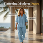 Dames Casual V-hals Top en Wijde Broek Set