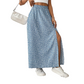 Dames Bloemenprint Hoge Taille Split Rok