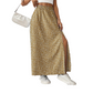 Dames Bloemenprint Hoge Taille Split Rok
