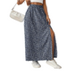 Dames Bloemenprint Hoge Taille Split Rok