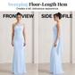 Asymmetrical Neckline Bodycon Formal Party Dress
