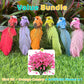 12 Stuks Kunstmatige Geveerde Vogels met Clips