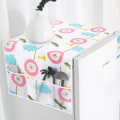 ❄️Zomerfresh 50% Korting!✨Waterafstotende Koelkasthoes met Zijvakken – Stofdichte PEVA Afdekking & Organizer voor de Keuken