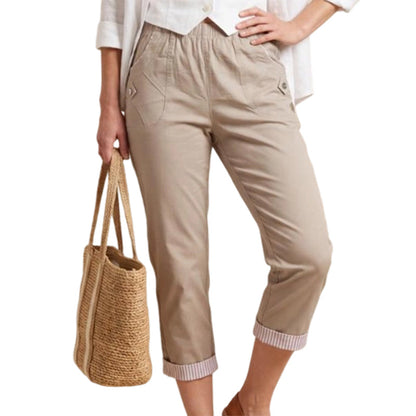 Women Casual Slim Fit Cropped Pants