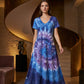 Dames Casual V-hals Maxi Jurk