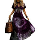 Dames Casual V-hals Maxi Jurk