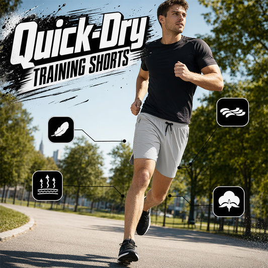 Heren Sneldrogende Sportshorts met Ritszakken