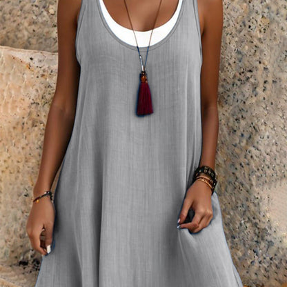 👗 Mouwloze Damesjurk met Ruches