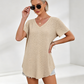 Dames Flatterende V-hals T-shirt