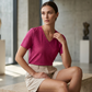 Dames Flatterende V-hals T-shirt