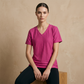 Dames Flatterende V-hals T-shirt