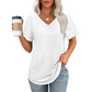 Dames Flatterende V-hals T-shirt