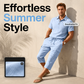 Heren Zomer Linnen Set Losse Shirt en Cargo Shorts Tweedelig Outfit