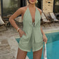 Sexy Rugvrije Halter Top en Shorts Set