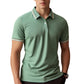 Heren Mode Contrast Revers Sneldrogend Korte Mouw T-Shirt