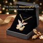 Driekleurige Engelbewaarder Hanger Ketting