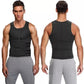 💥【BEPERKTE TIJD 50% KORTING】🔥 Heren Shapewear Riem | Dubbele Klittenband | 4 Stalen Beugels | Polyester | Zwart | Taillevorming