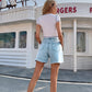 Dames Klassieke Effen Hoge Taille Shorts