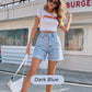 Dames Klassieke Effen Hoge Taille Shorts