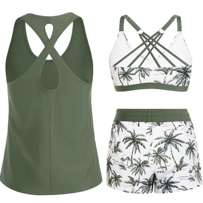 👙✨ 50% Korting! 3-Delige Tankini Set – Buikcorrigerend & Comfortabel
