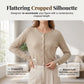 Dames Dunne Cropped Cardigan Knoopsluiting Zomer Omslagdoek voor Slip Jurk