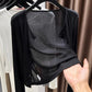Dames Dunne Cropped Cardigan Knoopsluiting Zomer Omslagdoek voor Slip Jurk