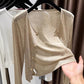 Dames Dunne Cropped Cardigan Knoopsluiting Zomer Omslagdoek voor Slip Jurk