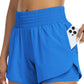 Dames Sportieve Yoga Shorts Dubbele Laag Gymshorts