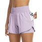 Dames Sportieve Yoga Shorts Dubbele Laag Gymshorts