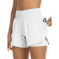 Dames Sportieve Yoga Shorts Dubbele Laag Gymshorts