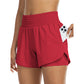 Dames Sportieve Yoga Shorts Dubbele Laag Gymshorts