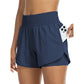 Dames Sportieve Yoga Shorts Dubbele Laag Gymshorts