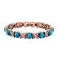 Magnetische stenen armband met antieke koperafwerking