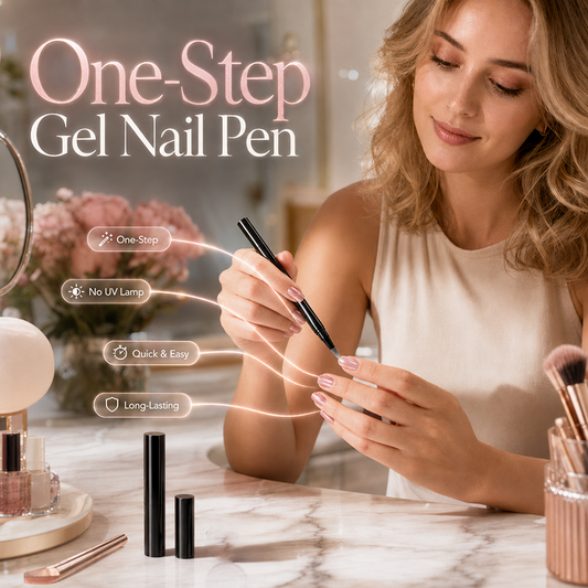 💅 3-in-1 Gel Nail Pen | Base + Kleur + Top Coat in één | UV/LED-uithardend | Reisvriendelijk & knoei-vrij | Hoogglans finish | Must-have voor DIY-nagelkunst