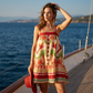 Dames Zomerjurk met Print en Spaghettibandjes