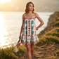 Dames Zomerjurk met Print en Spaghettibandjes