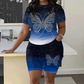 Dames Casual Vlinderprintset – Top en Shorts
