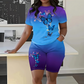 Dames Casual Vlinderprintset – Top en Shorts