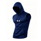 Heren Atletisch Mouwloos Hoodie Vest