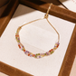 Retro Crossover Twisted Multicolor Zircon verstelbare armband voor dames