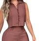 Dames Mouwloze Top & Broek 2-Delige Set